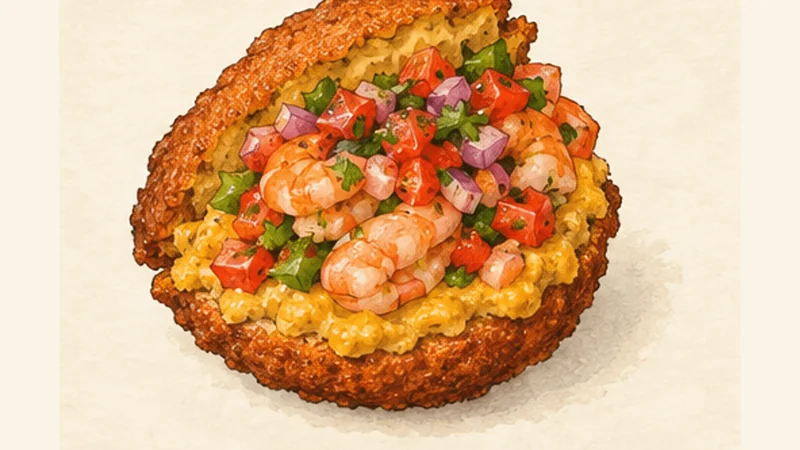 Acarajé com Camarão, step 8: Fill and serve immediately.