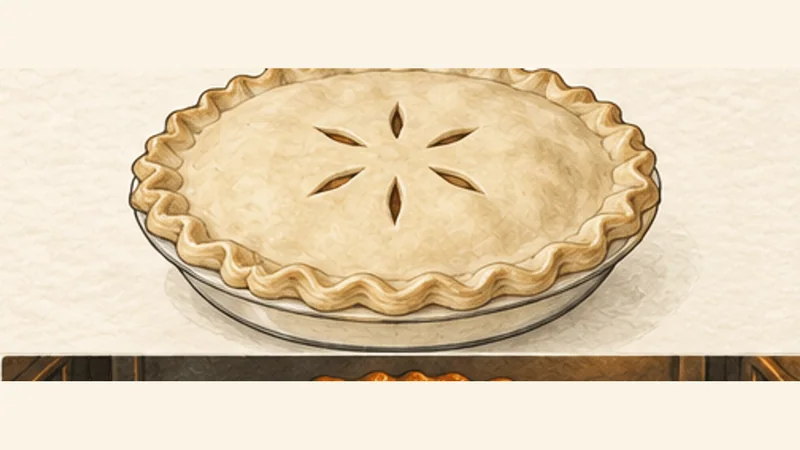 Apple Pie, step 10: Seal and crimp the pie.