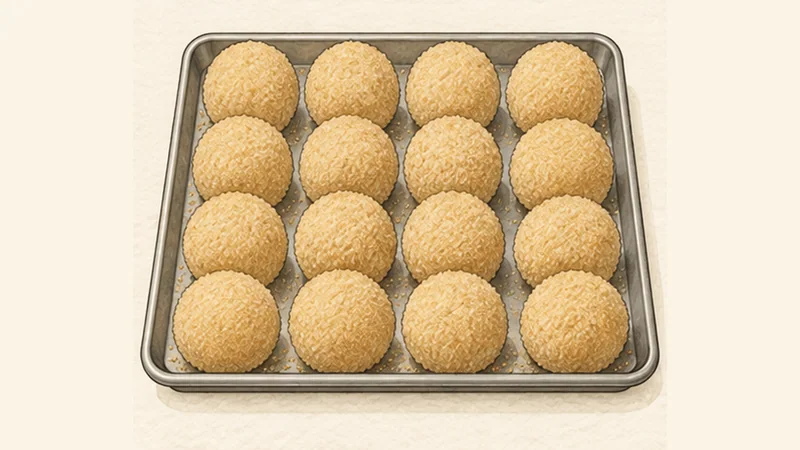 Arancini Siciliani, step 4: Bread the arancini.
