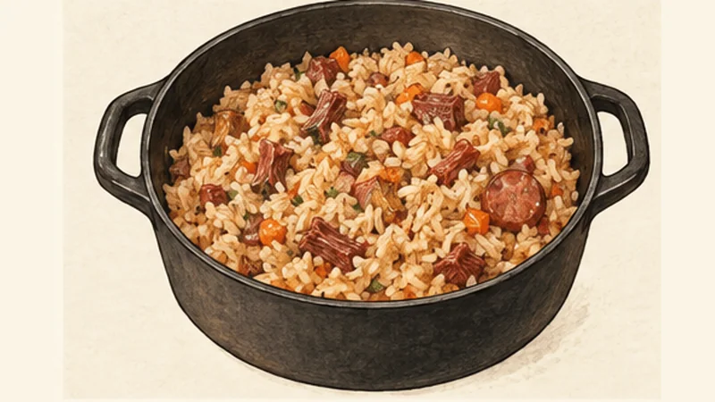 Arroz Carreteiro, step 6: Rest and adjust.