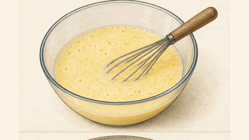 Avgolemono Chicken Soup, step 5: Whisk eggs and lemon.