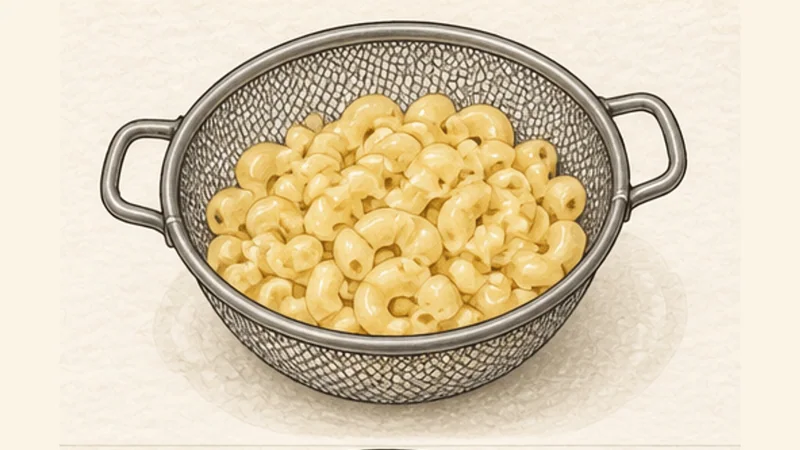 Baked Mac and Cheese, step 1: Boil the macaroni just shy of tender.