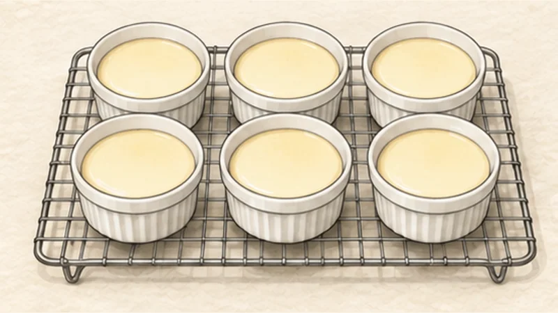 Bánh flan — Vietnamese caramel custard, step 7: Cool and chill fully.