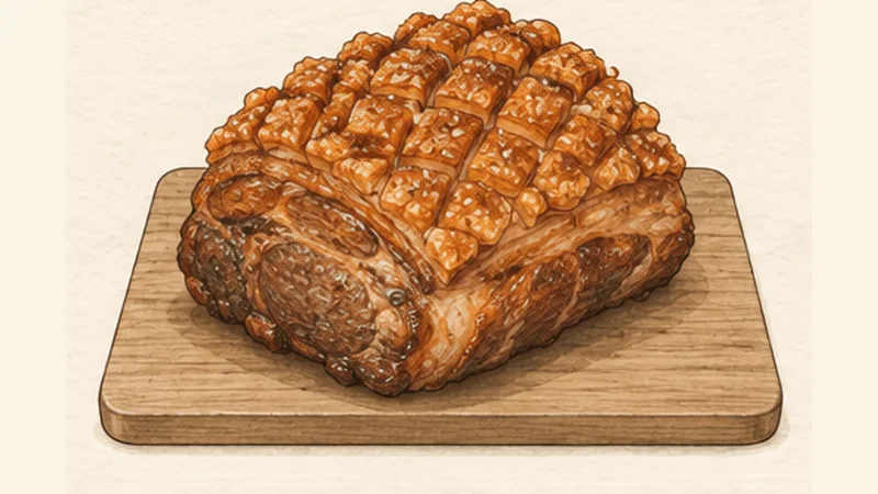 Bavarian Krustenbraten, step 5: Crisp the crackling.
