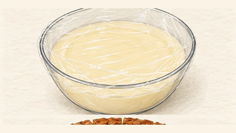 Bienenstich, step 9: Finish and chill the custard.