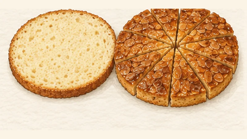Bienenstich, step 10: Cool and split the cake.