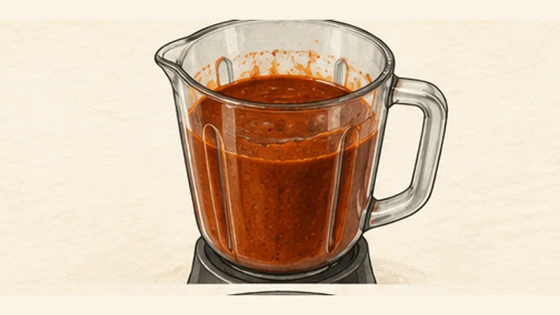 Birria de Res, step 6: Blend the adobo.