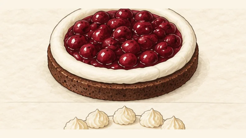 Schwarzwälder Kirschtorte, step 7: Build the first layer.