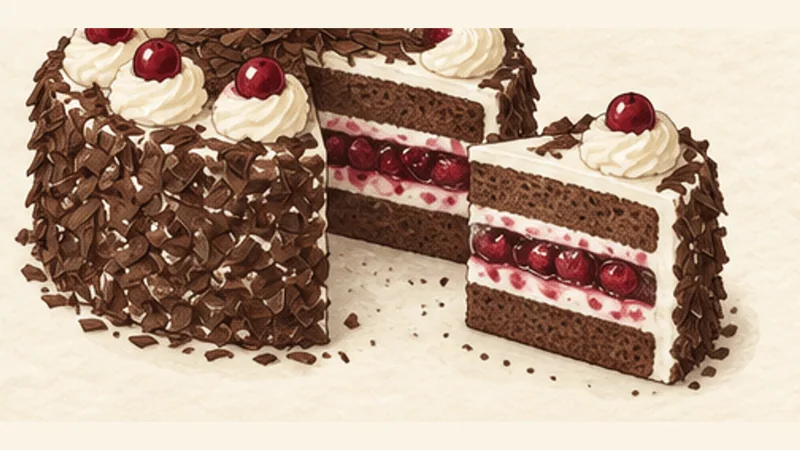 Schwarzwälder Kirschtorte, step 12: Chill before slicing.