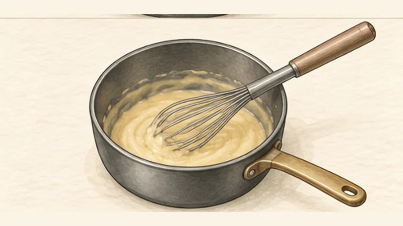 Blanquette de Veau, step 6: Make a pale roux.