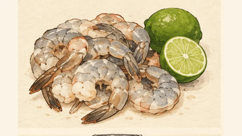 Bobó de Camarão, step 1: Season the shrimp.