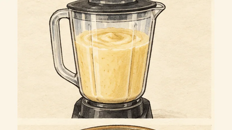 Bobó de Camarão, step 4: Blend the creamy base.