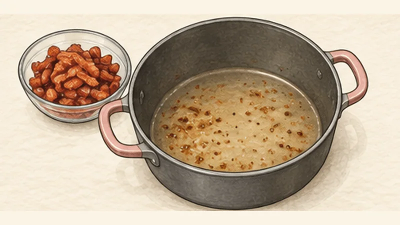 Boeuf Bourguignon, step 2: Render the bacon.