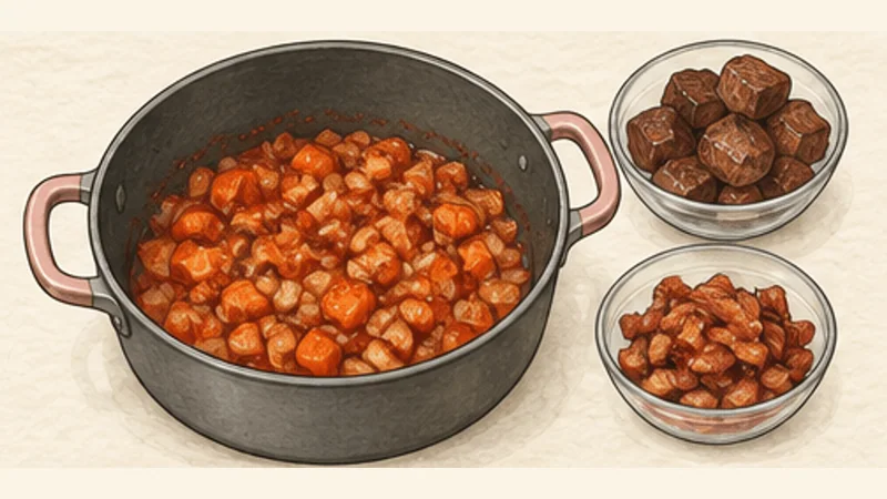 Boeuf Bourguignon, step 4: Build the sauce base.