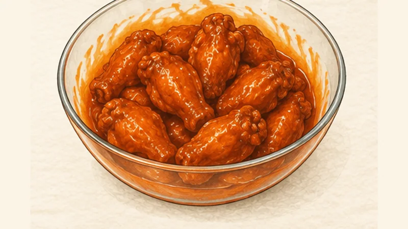 Buffalo Wings, step 7: Toss with warm sauce.