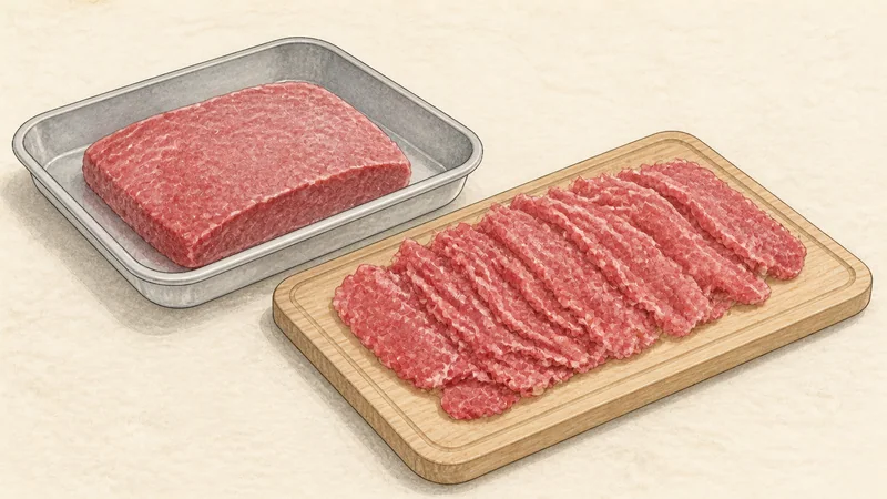 Beef bulgogi, step 1: Freeze briefly and slice.