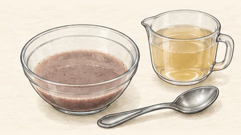 Huế Beef and Pork Noodle Soup, step 4: Dilute the shrimp paste.