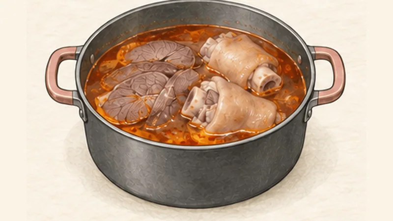 Huế Beef and Pork Noodle Soup, step 10: Slice and reheat the meats.