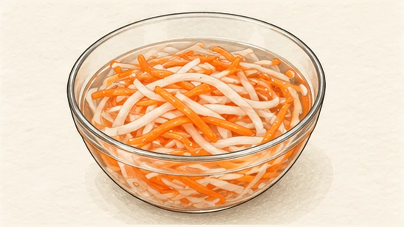 Grilled Pork Noodle Bowls (Bún Thịt Nướng), step 2: Pickle the carrot and daikon.