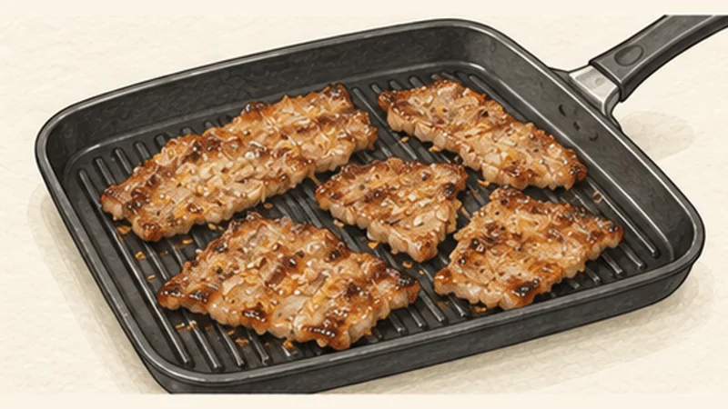 Grilled Pork Noodle Bowls (Bún Thịt Nướng), step 6: Grill the pork in batches.