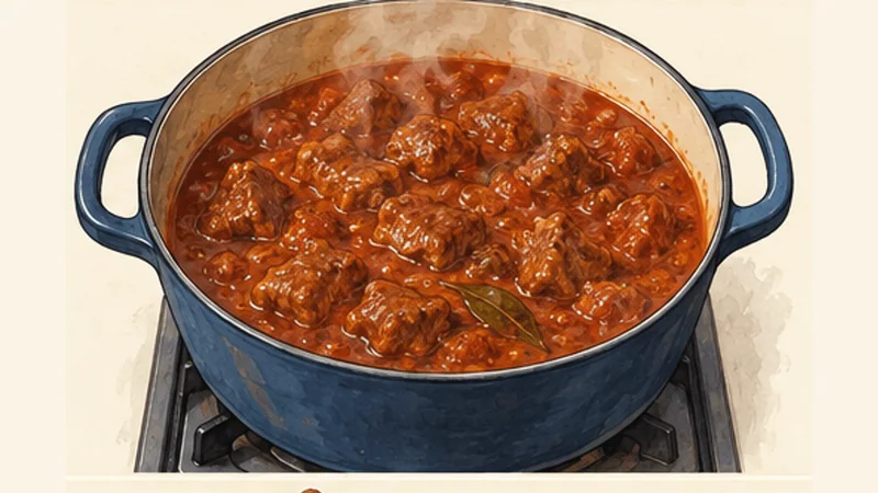 Durban Mutton Bunny Chow, step 3: Build the tomato curry.