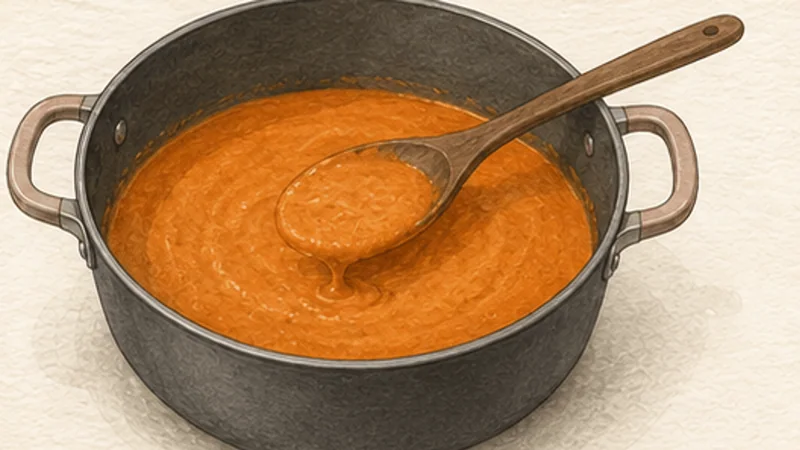 Butter Chicken, step 5: Simmer to a silky consistency.