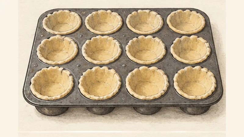 Ontario Butter Tarts, step 3: Chill and line the cups.