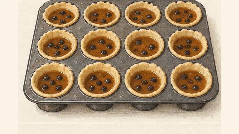 Ontario Butter Tarts, step 5: Fill the tarts.