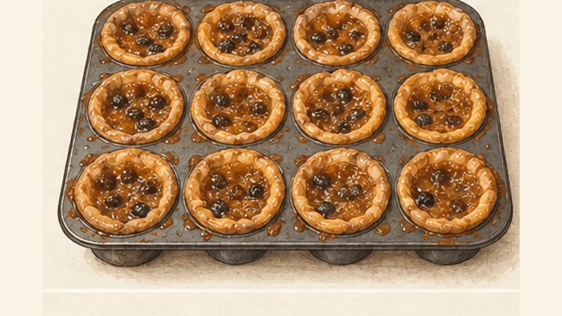 Ontario Butter Tarts, step 6: Bake until puffed and bubbling.