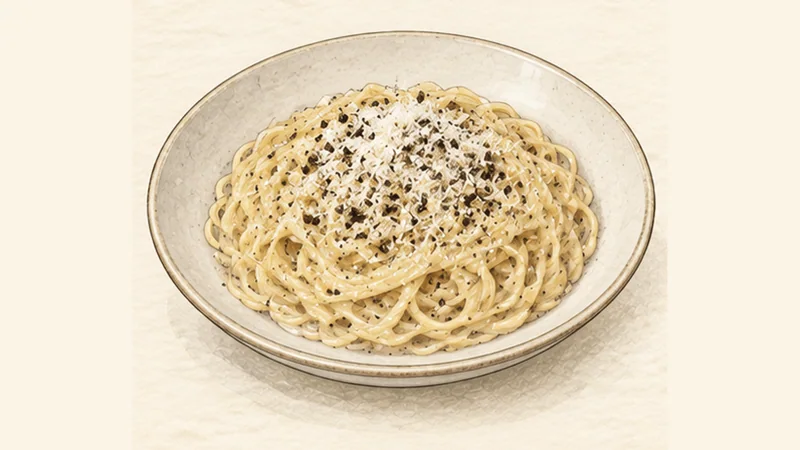 Cacio e Pepe, step 5: Serve immediately.