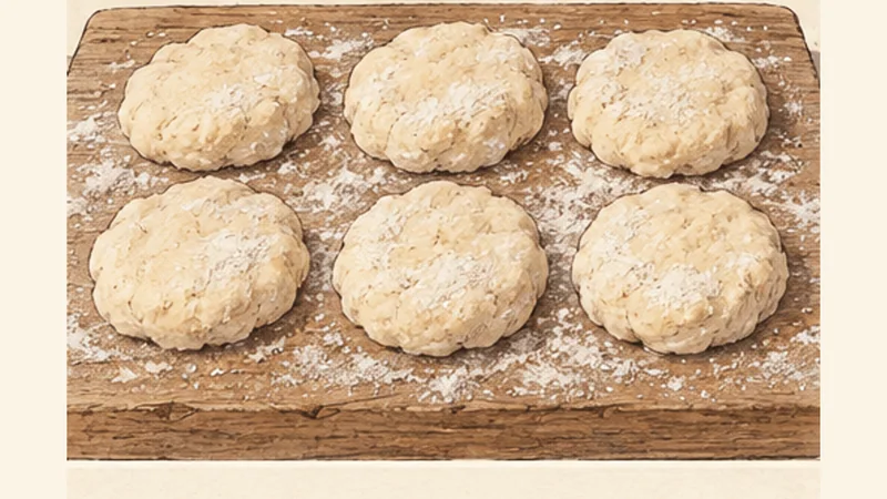 Métis-Style Campfire Bannock, step 4: Shape the bannock.