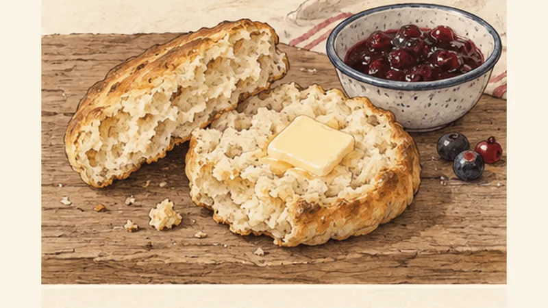 Métis-Style Campfire Bannock, step 6: Rest and serve warm.