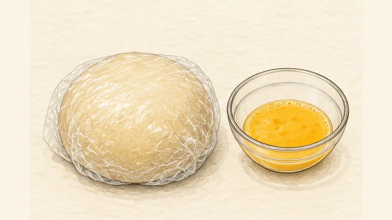Cannoli Siciliani, step 2: Mix and rest the shell dough.