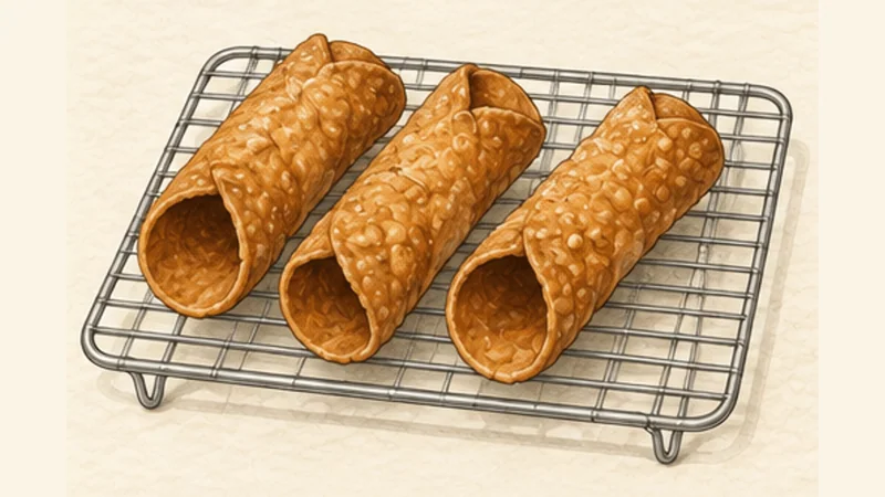 Cannoli Siciliani, step 4: Fry the shells.