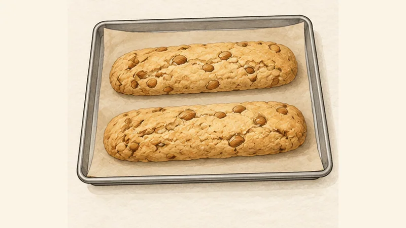 Tuscan Cantucci, step 4: First bake.