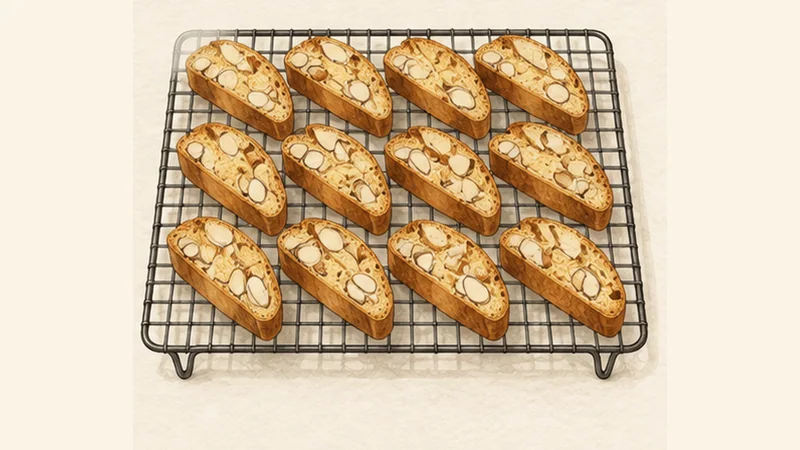 Tuscan Cantucci, step 6: Second bake until crisp.