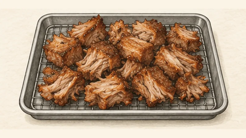 Carnitas, step 8: Drain without drying out.