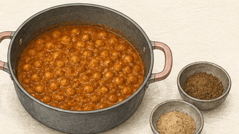 Chana Masala, step 6: Balance tang and spice.