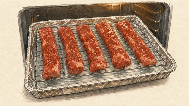 Cantonese char siu (barbecue pork), step 3: Set up the roasting tray.