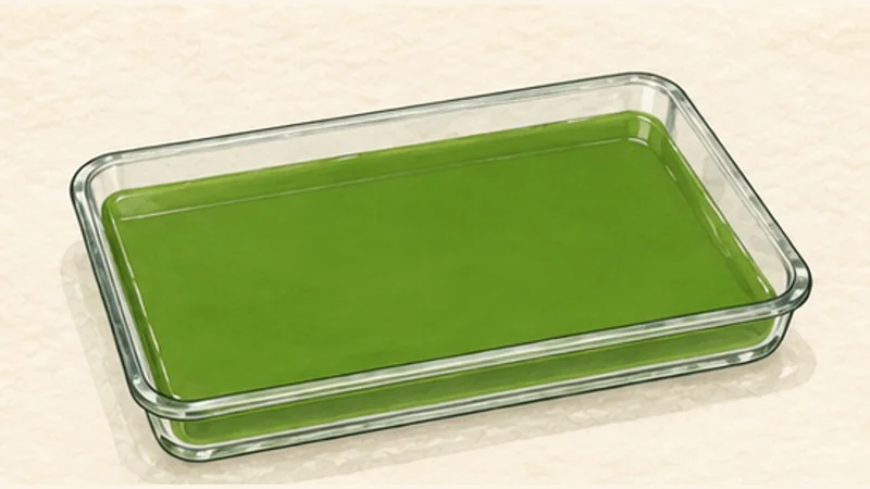 Chè ba màu — three-colour iced dessert, step 3: Set and chill the jelly.