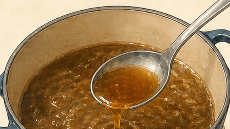 Chiayi Turkey Rice, step 4: Reduce the light gravy.