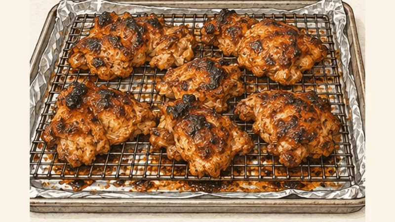 Chicken Shawarma Wraps, step 4: Roast until browned and safe.