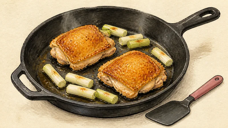 Chicken teriyaki, step 4: Cook the second side.