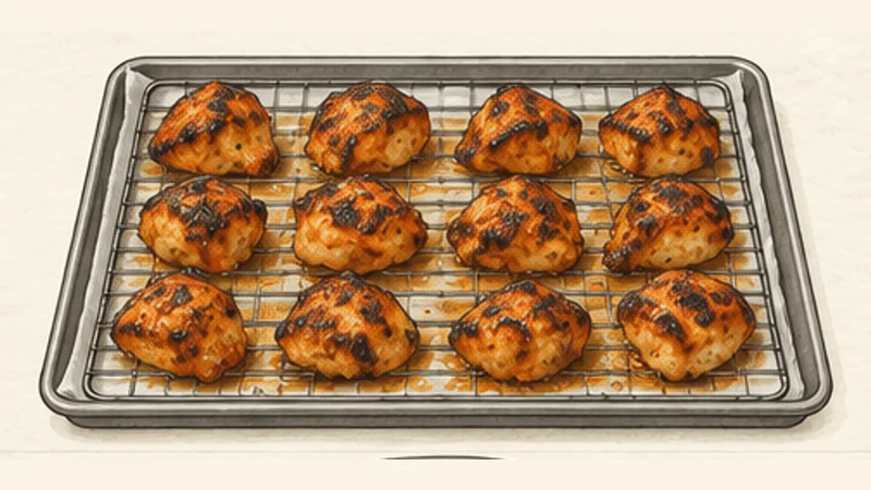 Chicken Tikka Masala, step 3: Char the chicken.
