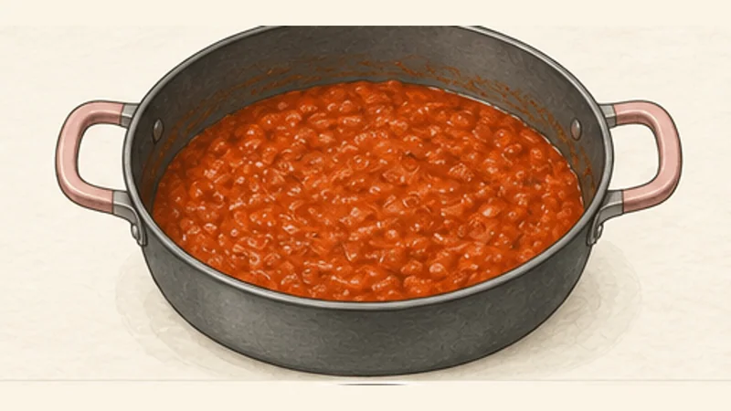 Chicken Tikka Masala, step 6: Reduce the tomato base.