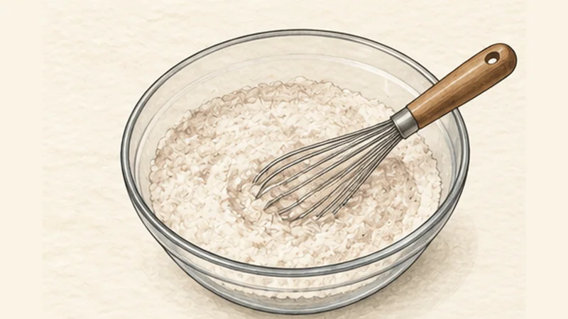 Chocolate Chip Cookies, step 1: Mix the dry ingredients.