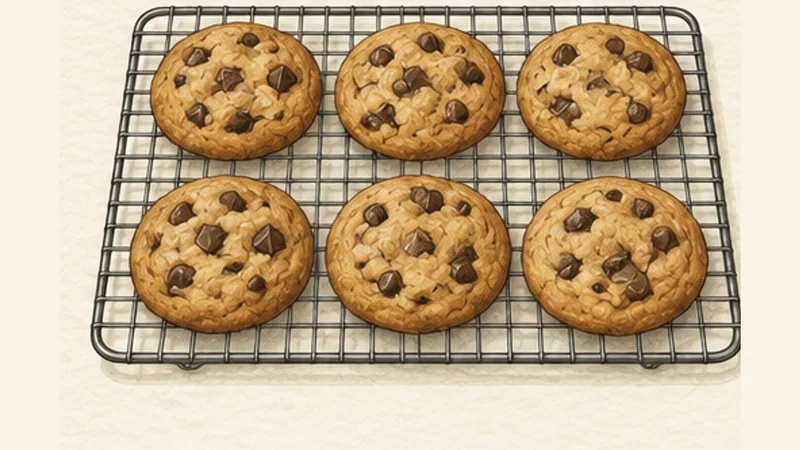 Chocolate Chip Cookies, step 7: Set on the tray, then cool.