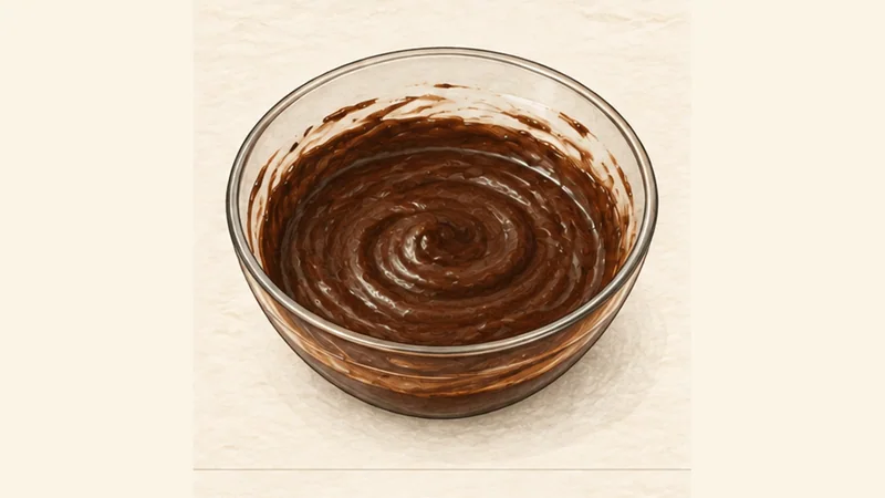 French Chocolate Mousse, step 2: Add the yolks.