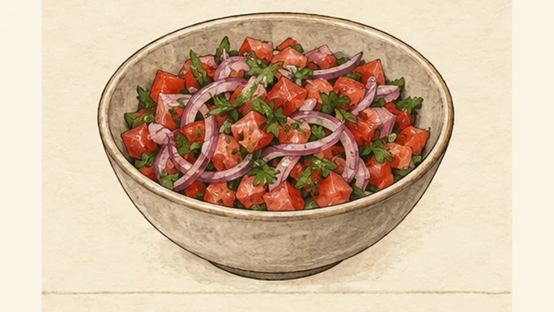 Churrasco de Picanha, step 6: Make the fresh relish.