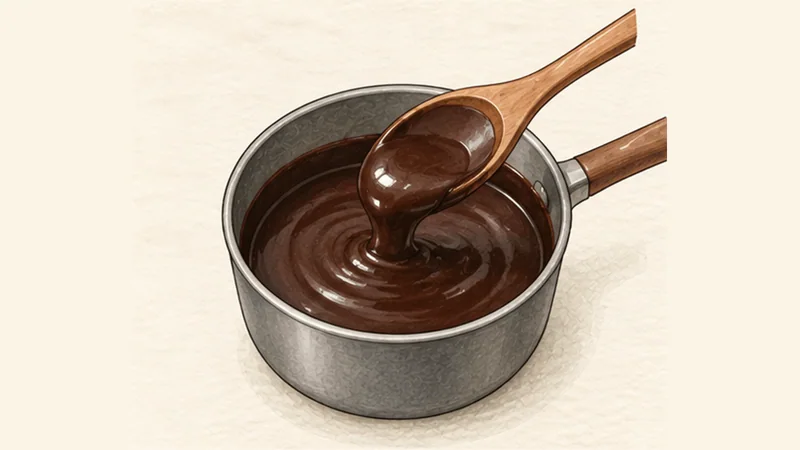 Churros con Chocolate, step 1: Cook the thick drinking chocolate.